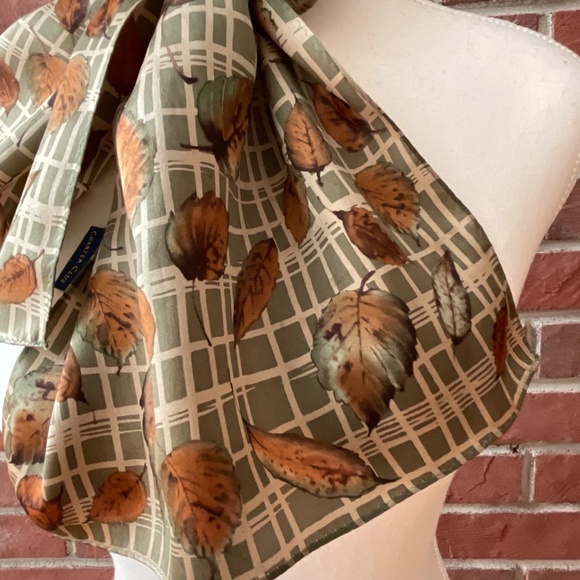 Charter Club Silk Graphic Scarf 11”x54” NWOT - Picture 9 of 11